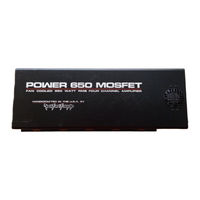 Rockford Fosgate POWER 650 MOSFET Owner's Manual
