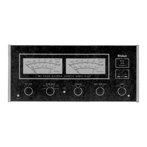 McIntosh MC 22O5 Service Information