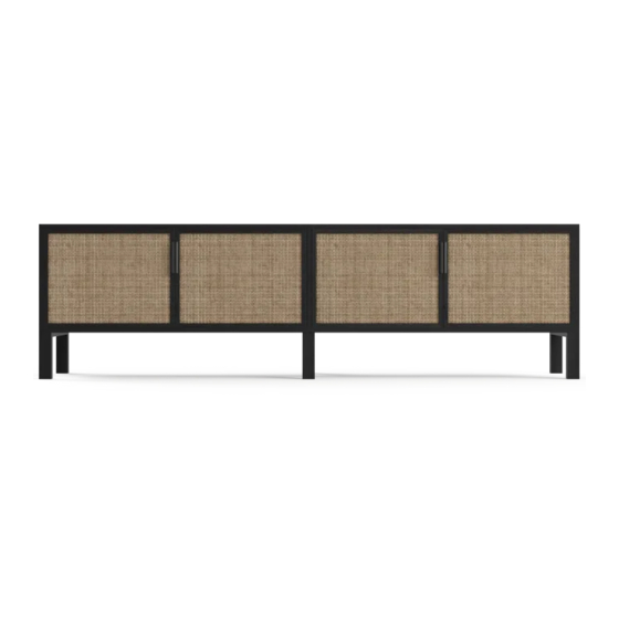 BROSA Caledonia Rattan Entertainment Unit Assembly Manual