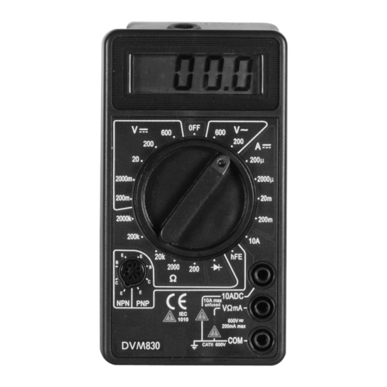 Velleman DVM830 User Manual