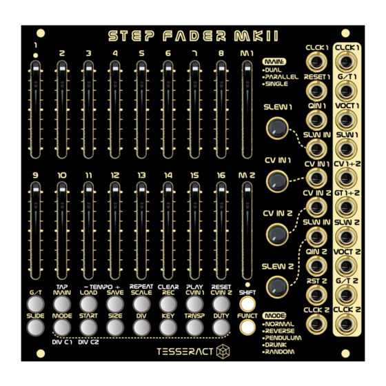 Tesseract Modular Step Fader MKII Manuals