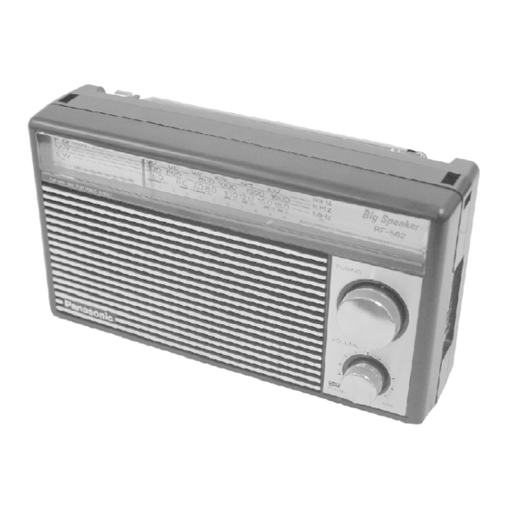 Panasonic RF-562DGC Service Manual