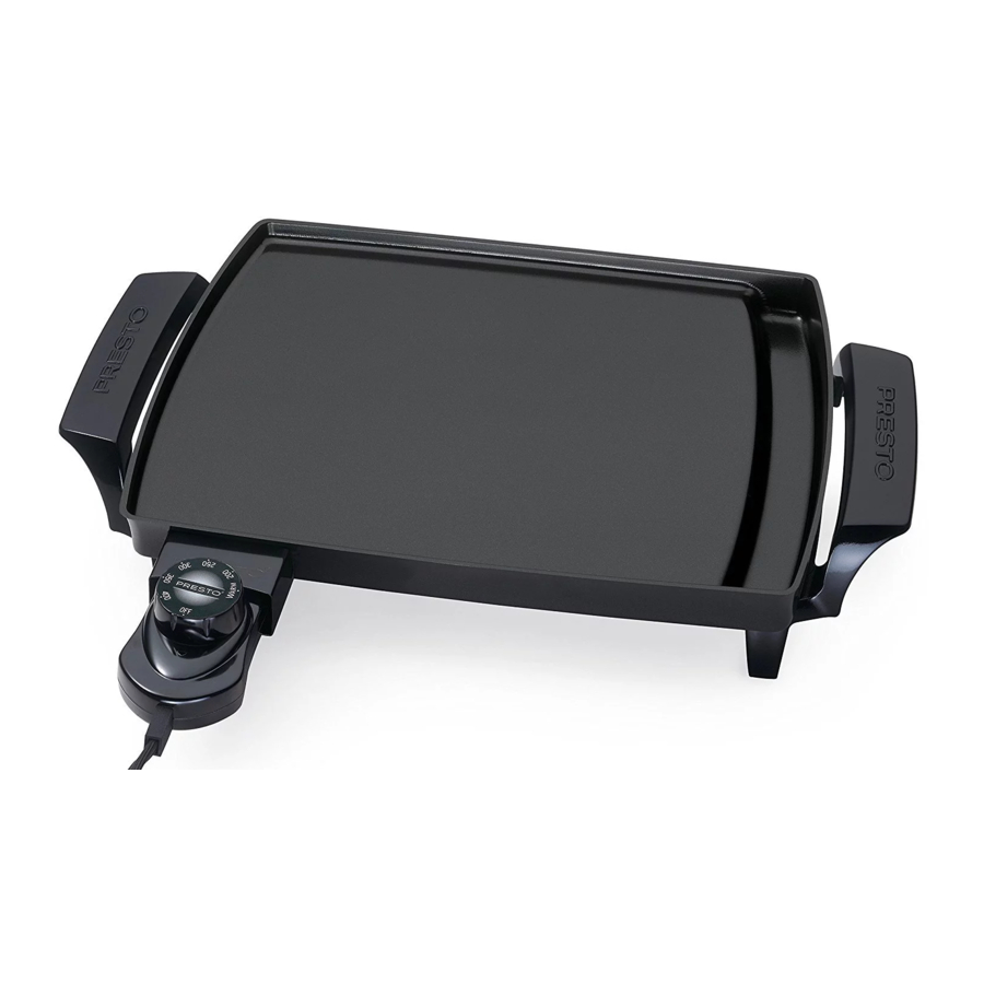 Presto Liddle Griddle 07211 - Mini Griddle Manual