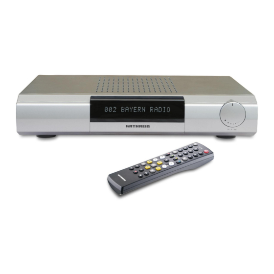 Kathrein Twin-PVR Satellite UFS 821si Operating Manual