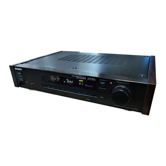 Sony ST-S707ES AM/FM Stereo Tuner Manuals