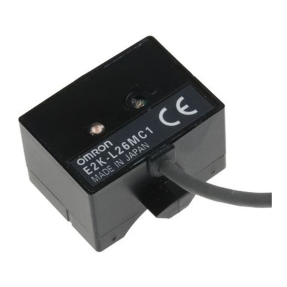Omron E2K-L Quick Start Manual