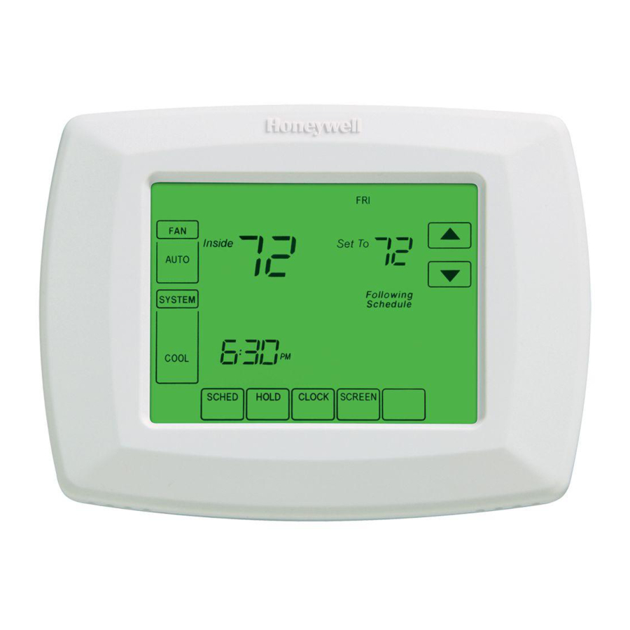 Honeywell RTH8500D - 7-Day Touchscreen Universal Programmable Thermostat Manuals