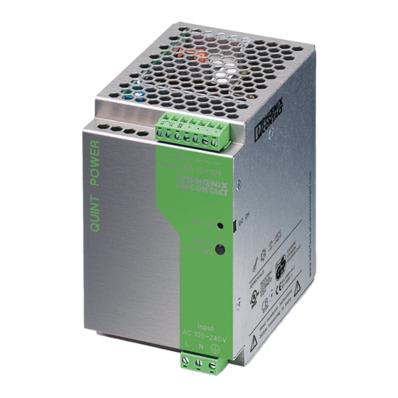 Phoenix Contact QUINT-PS-100-240AC/12DC/10 Manual