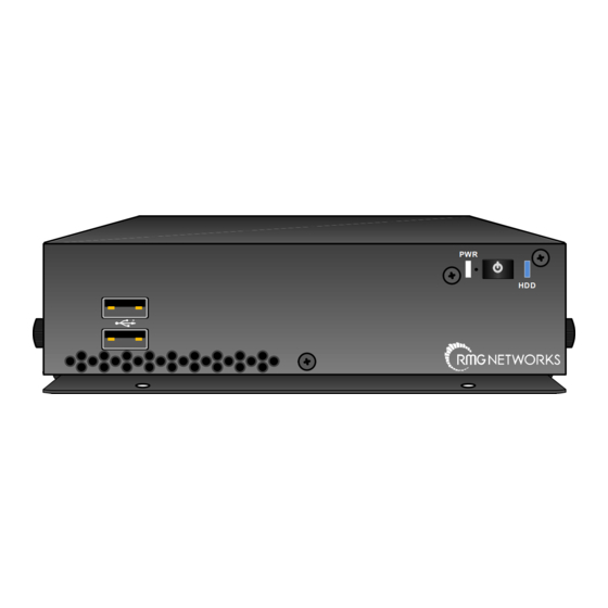 User Manuals: RMG NETWORKS IVS SDA-909 Signage Player