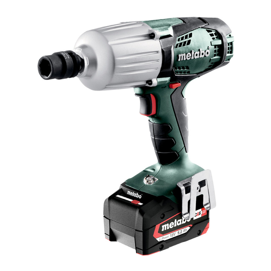 Metabo SSW 18 LTX 1450 BL Instructions Manual