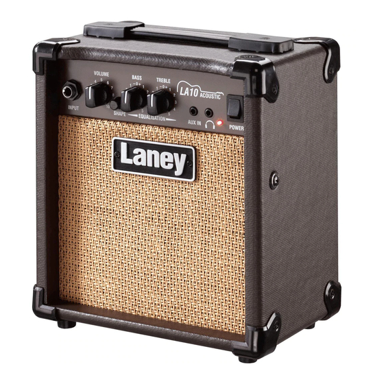 Laney LA 10 Acoustic Guitar Amplifier Manuals
