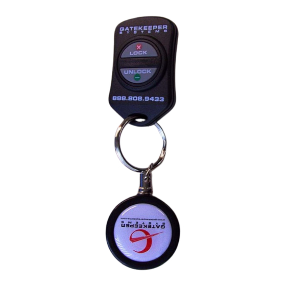 Gatekeeper Systems K-9100 NanoKey Owner's Manual