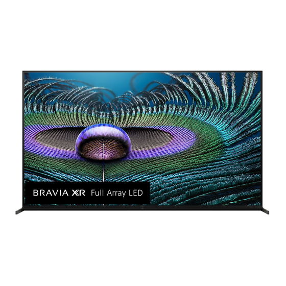 Sony Bravia XR-85Z9J Reference Manual