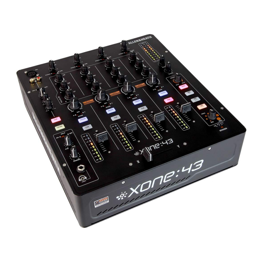 ALLEN & HEATH Xone:43 - DJ Mixer Manual