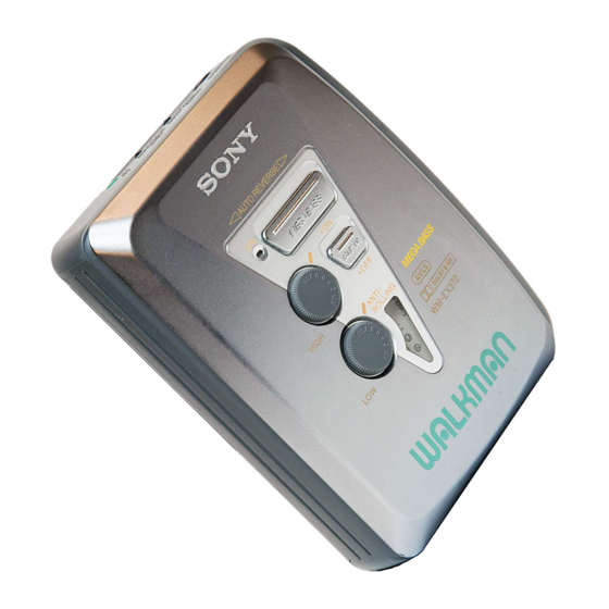 Sony Walkman WM-EX372 Operating Instructions
