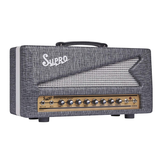 SUPRO BLACK MAGICK REVERB User Manual