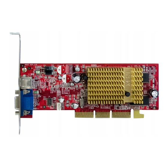 MSI RX9200SE-T128 Quick Installation Manual