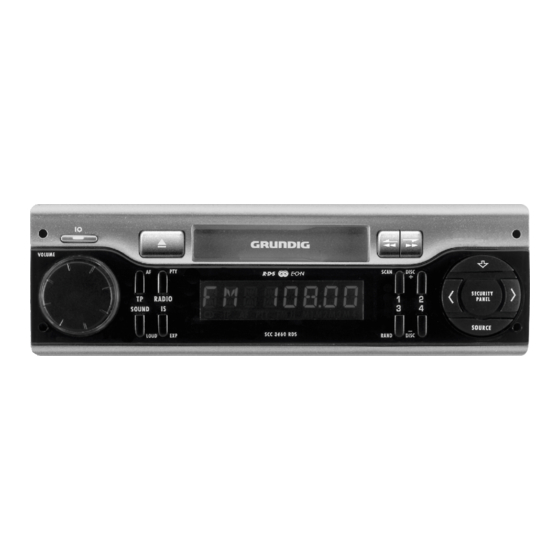 Grundig SCC 3400 RDS Manual