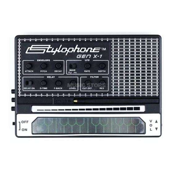 Dubreq Stylophone Gen X-1 Quick Start Manual