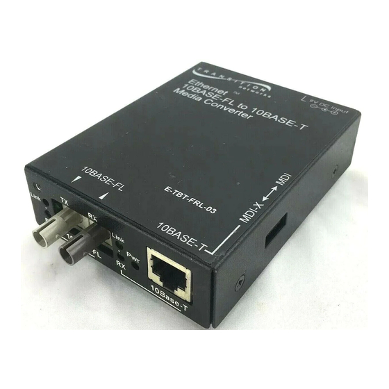 Transition Networks C/E-TBT-FRL-03(L) User Manual