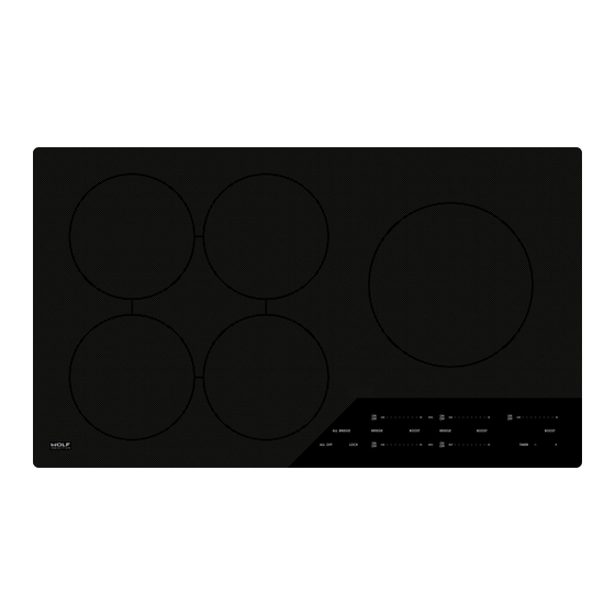 User Manuals: Wolf CI365C/B Induction Cooktop