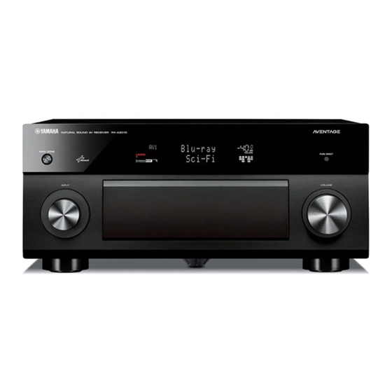 Yamaha RX-A2010 Easy Setup Manual