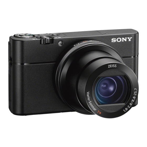 Sony DSC-RX100 Instruction Manual