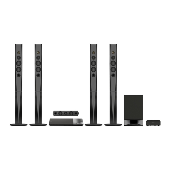 Sony BDV-N9200W Installation Manual
