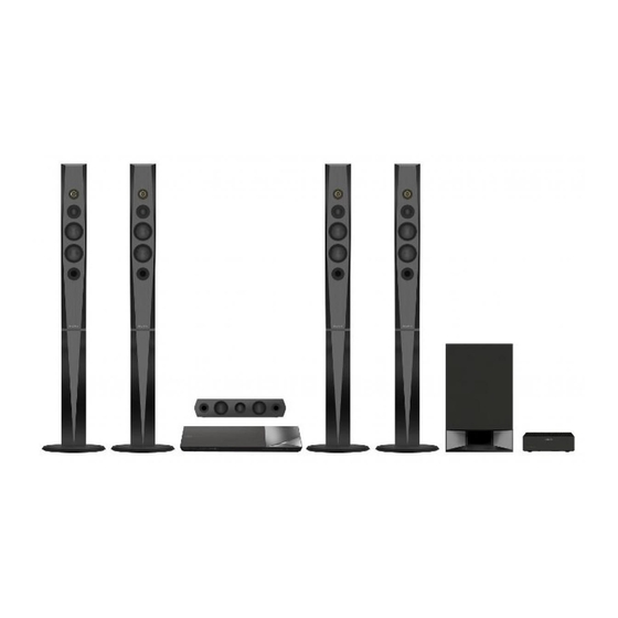 Sony BDV-N9200W Installation Manual