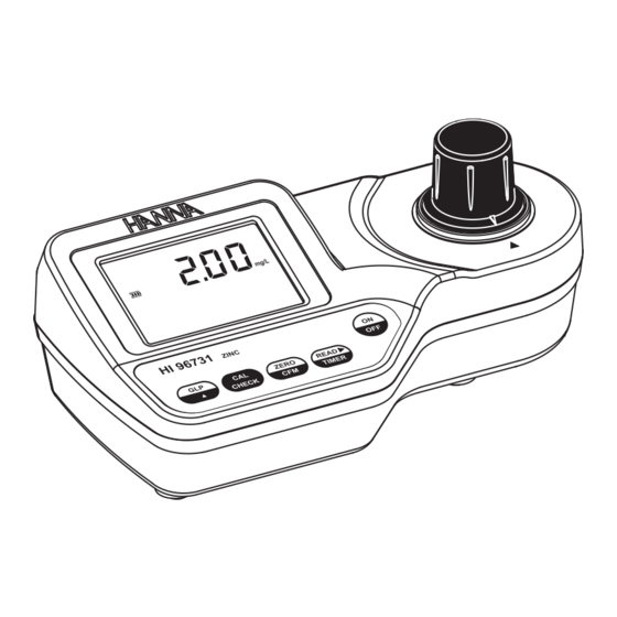 Hanna Instruments HI 96731 Instruction Manual
