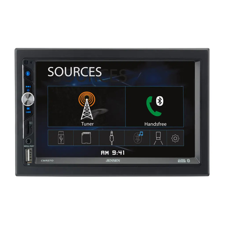 Jensen CMR270 - Media Receiver Manual