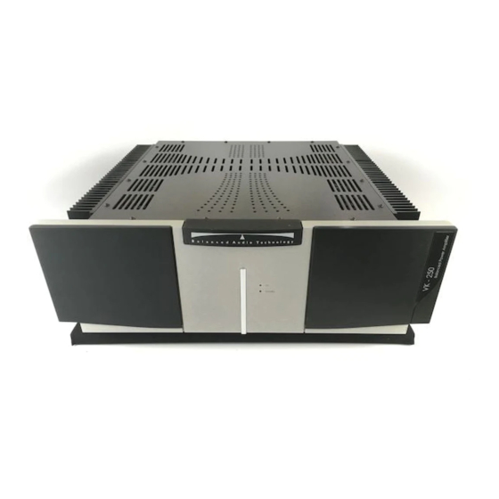 Balanced Audio Technology VK-250 Owner's Manual