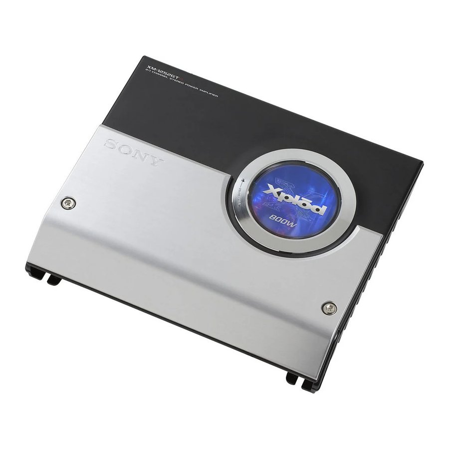 Sony XM-1252GTR - Power Stereo Amplifier Manuals