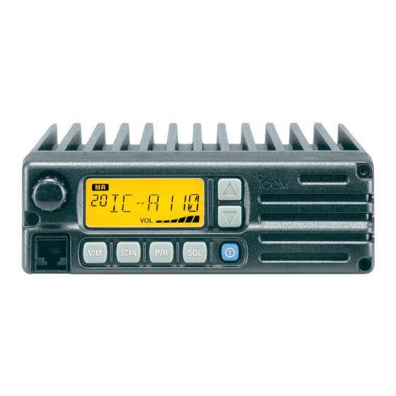 Icom IC-A110EURO Service  Manual Addendum
