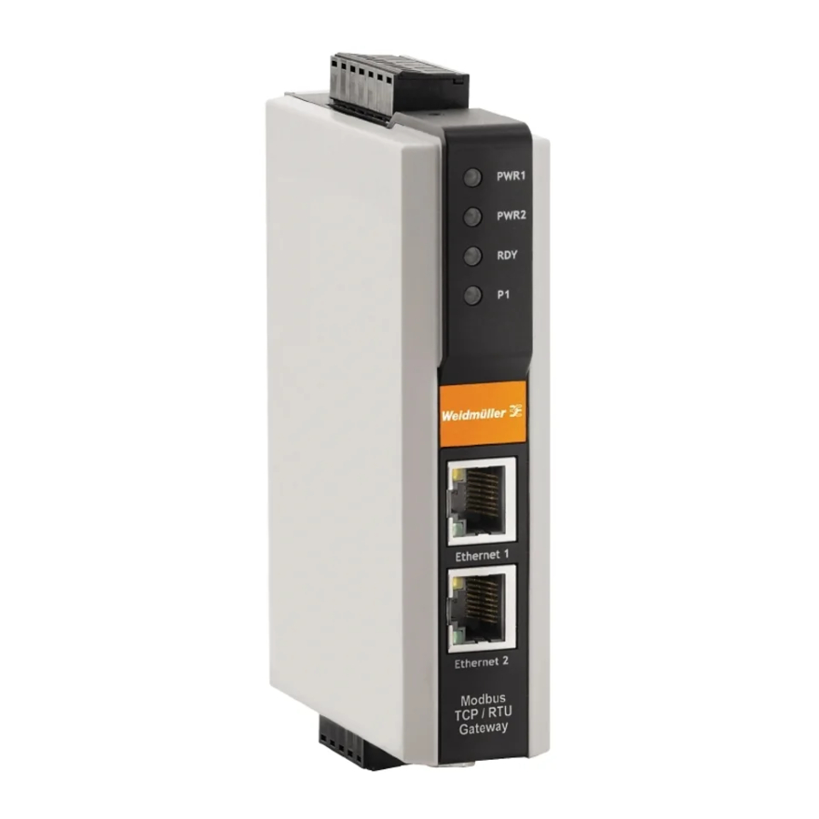 Weidmüller IE-GW-MB-2TX-1RS232/485 Hardware Installation Manual