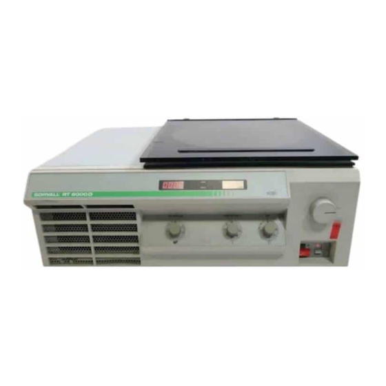 Sorvall RT/T6000D Service Manual