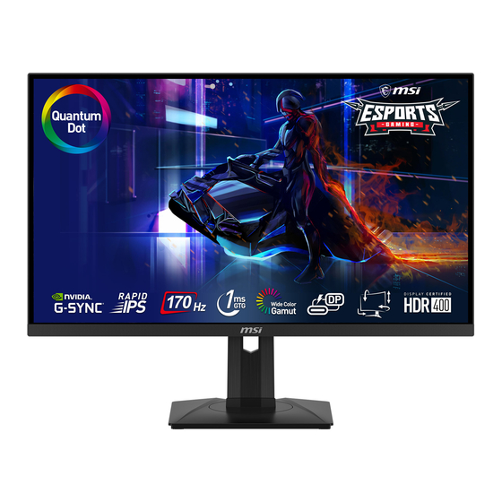 MSI G274QPF E2 User Manual