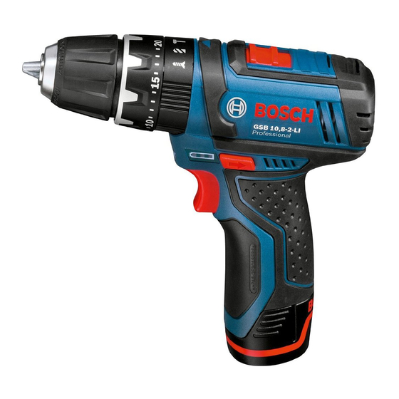 Bosch GSB 10,8-2-LI Professional Original Instructions Manual