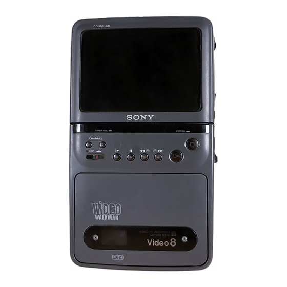 Sony GV-200 - Video Walkman Manuals