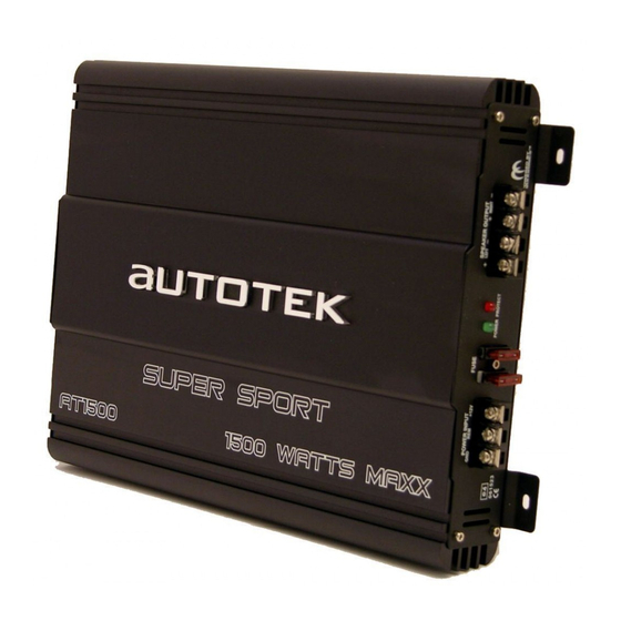 AutoTek Super Sport AT-Series Manuals