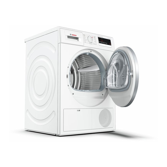 Bosch WTH852P8SN Installation And Operating Instructions Manual