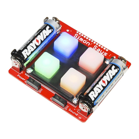 sparkfun Simon 10547 Manual
