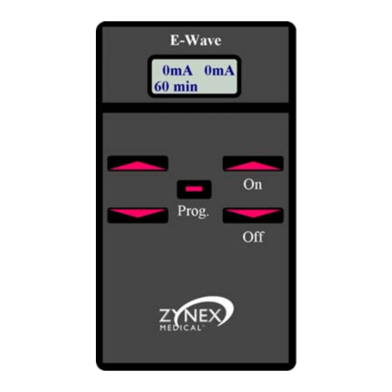 Zynex Medical E-wave Manuals