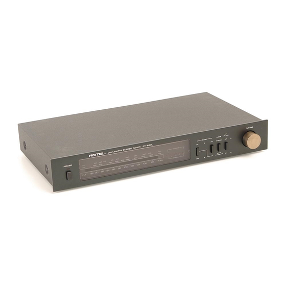 Rotel RT-830 Owner's Manual