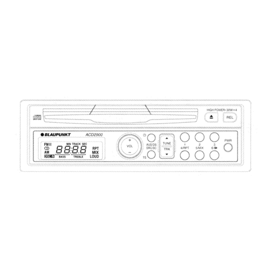 Blaupunkt ACD 2900 User Manual