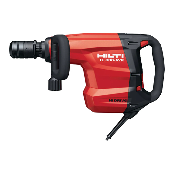 Hilti TE 800 Operating Instructions Manual