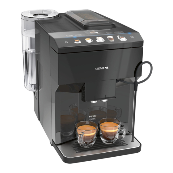 Siemens EQ500 classic TP51 Series Information For Use