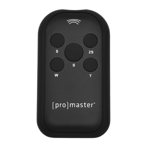 Promaster Shutter Operating Instructions
