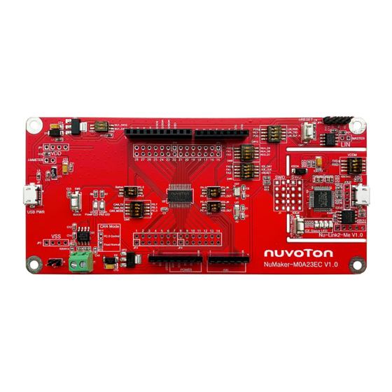 Nuvoton NuMicro NuMaker-M0A23EC User Manual