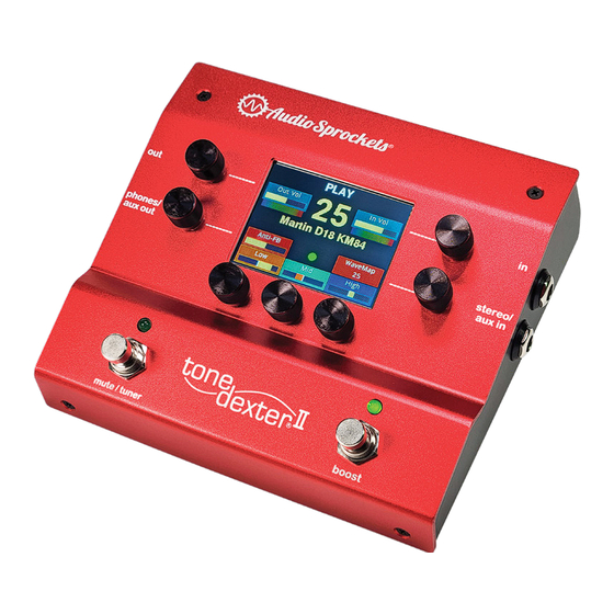 Audio Sprockets tone dexter II User Manual